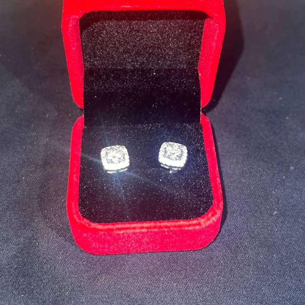 CERT 1 CTW Moissanite Earrings